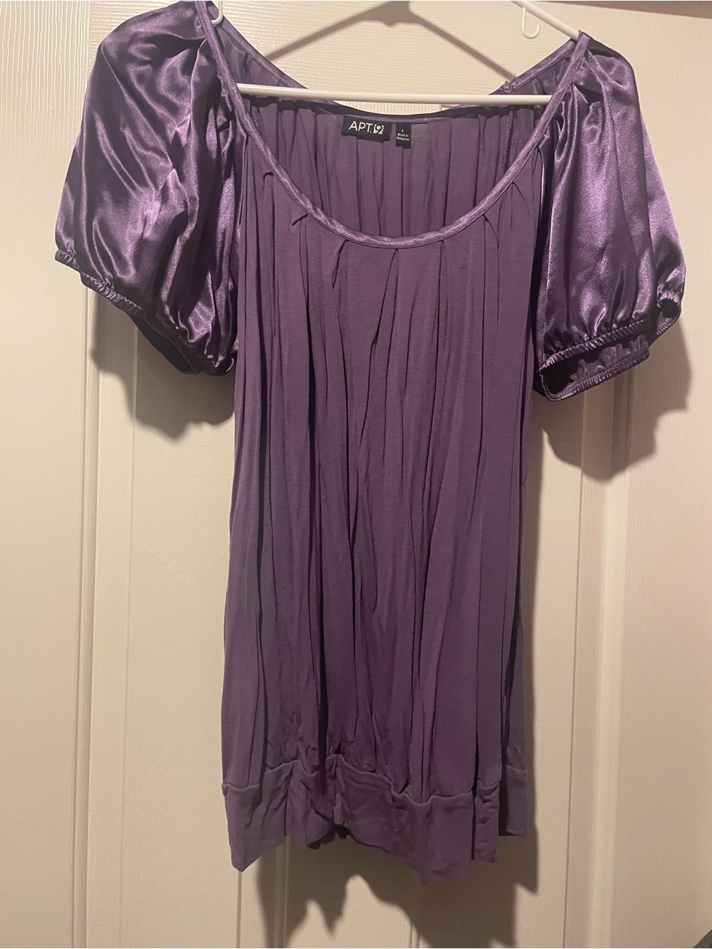 Apt. 9 Lavender Puff-Sleeve Scoop-Neck Tunic